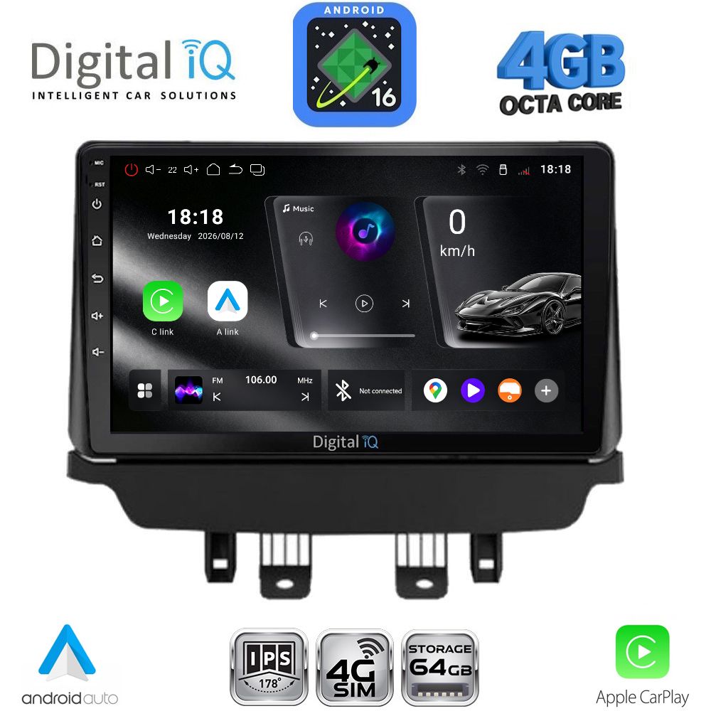 DIGITAL IQ RTG 6362_CPA (9inc) MULTIMEDIA TABLET for MAZDA 2 mod. 2014-2023