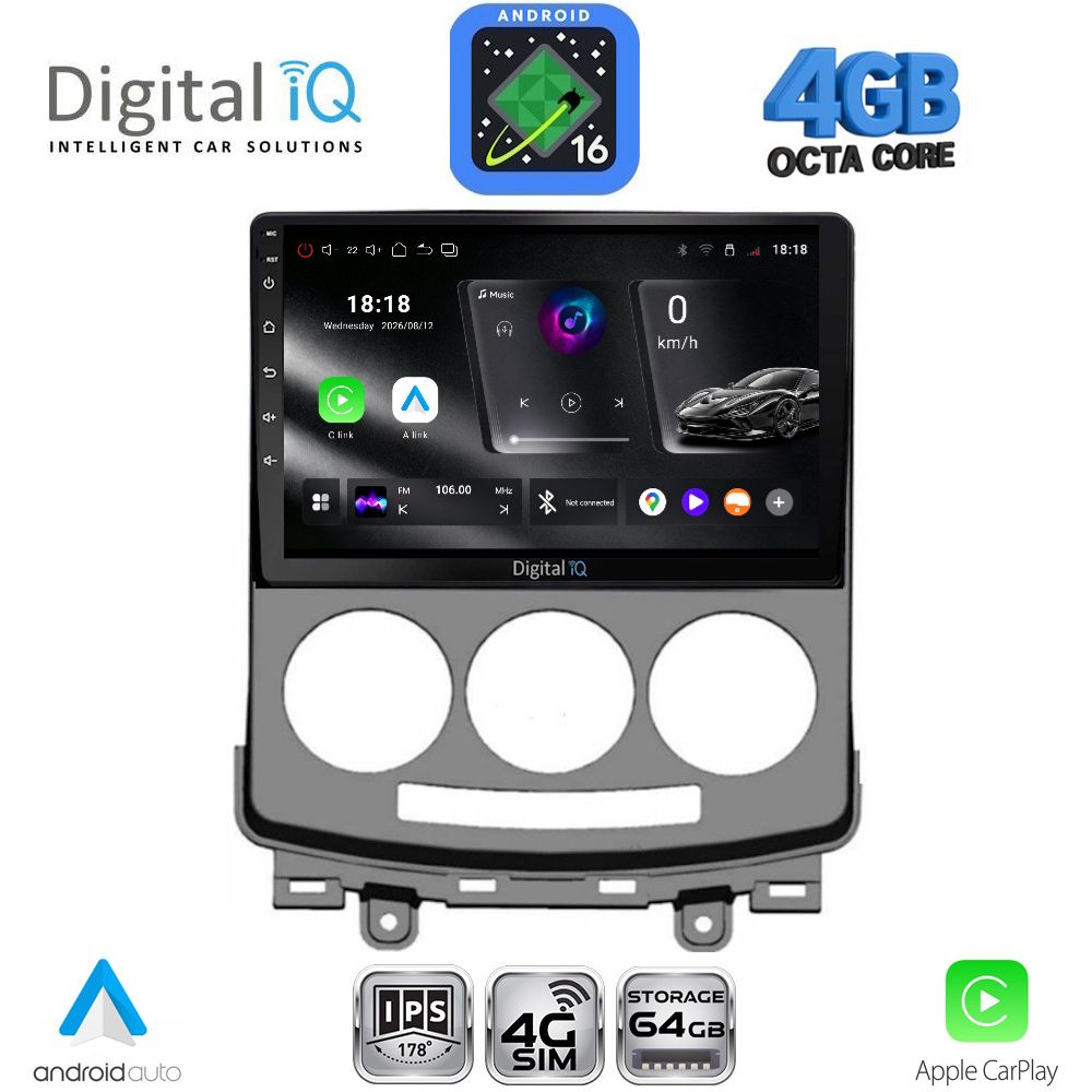 DIGITAL IQ RTG 6370_CPA (9inc) MULTIMEDIA TABLET for MAZDA 5 mod. 2004-2010