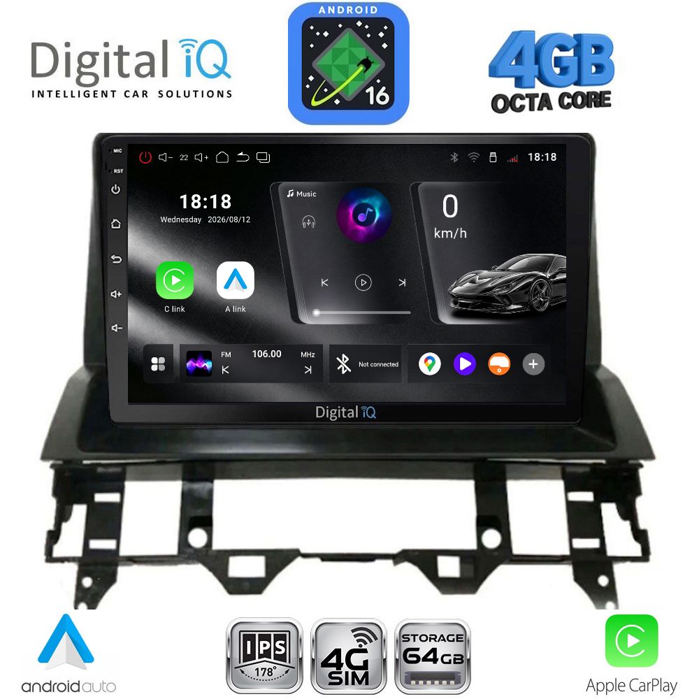 DIGITAL IQ RTG 6376_CPA DASH (10inc) MULTIMEDIA TABLET for MAZDA 6 mod. 2002-2008