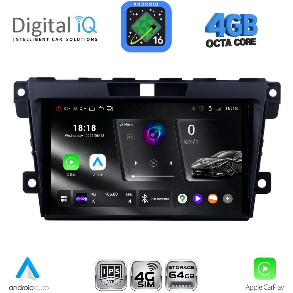 DIGITAL IQ RTG 6389_CPA (9inc) MULTIMEDIA TABLET for MAZDA CX7 mod. 2006-2012