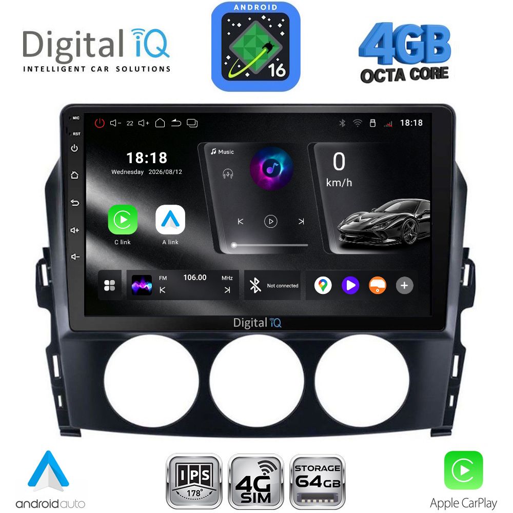 DIGITAL IQ RTG 6392_CPA (9inc) MULTIMEDIA TABLET for MAZDA MX5 mod. 2005-2015