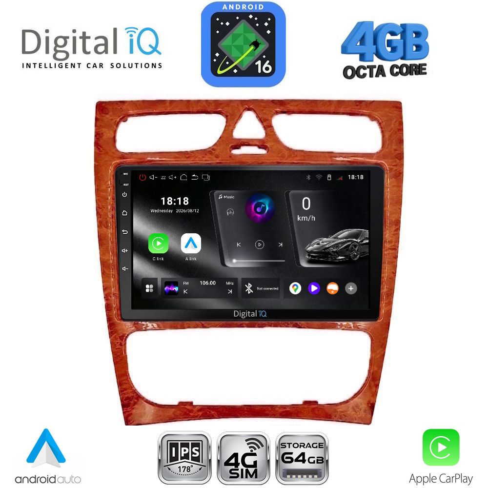 DIGITAL IQ RTG 6402CH_CPA (9inc) MULTIMEDIA TABLET for MERCEDES C (W203) mod. 1999-2004