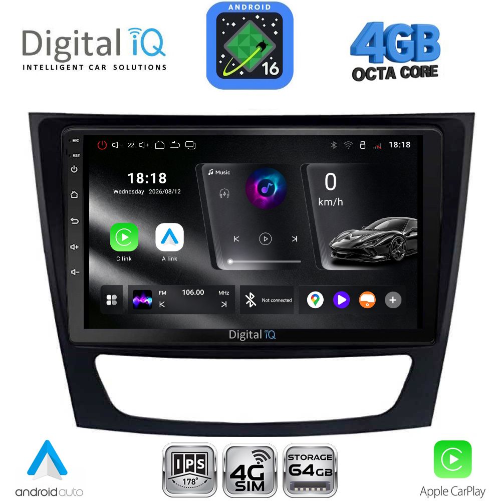 DIGITAL IQ RTG 6408_CPA (9inc) MULTIMEDIA TABLET for MERCEDES E (W211) – CLS (W219) mod. 2003-2009