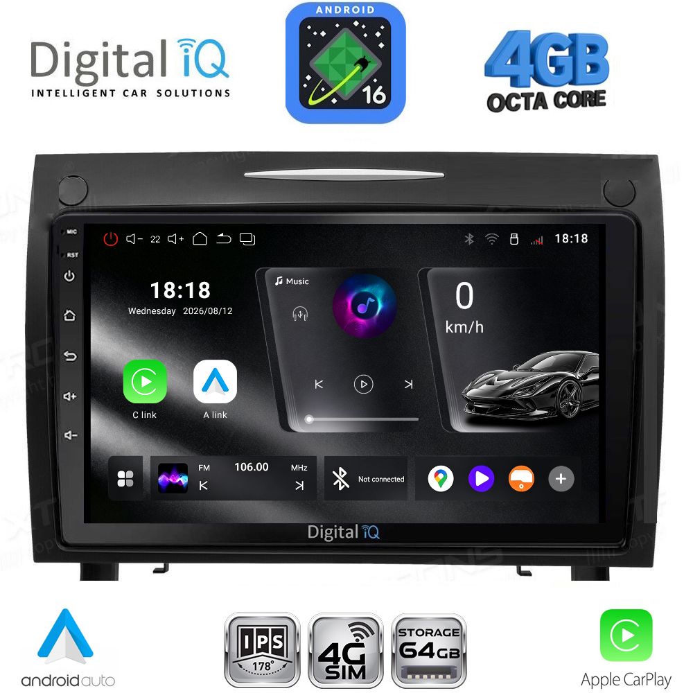DIGITAL IQ RTG 6419_CPA (9inc) MULTIMEDIA TABLET for MERCEDES SLK R171 mod. 2004-2010