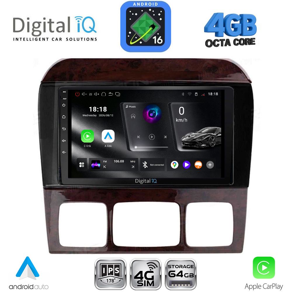 DIGITAL IQ RTG 6426_CPA (9inc) MULTIMEDIA TABLET for MERCEDES  S  W220  mod. 1998-2005