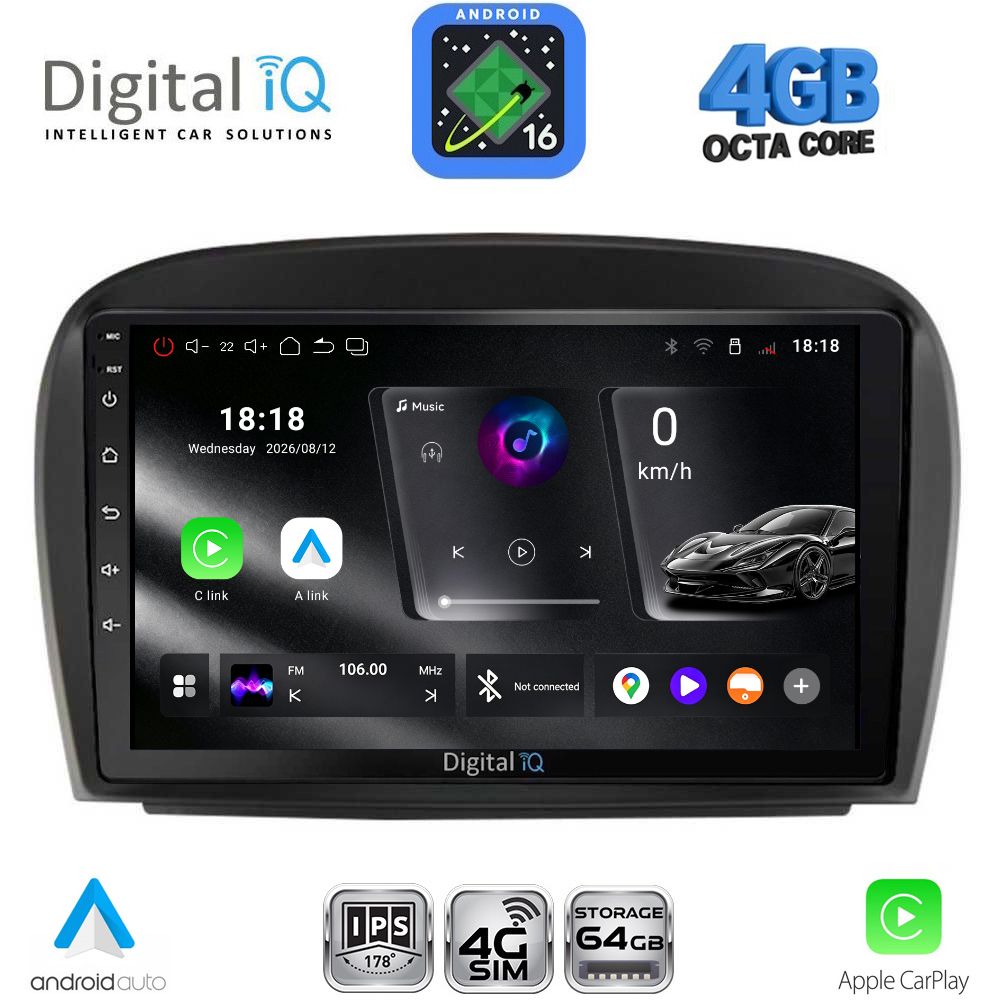 DIGITAL IQ RTG 6427_CPA (9inc) MULTIMEDIA TABLET for MERCEDES SL (R230) FACELIFT mod. 2006-2012