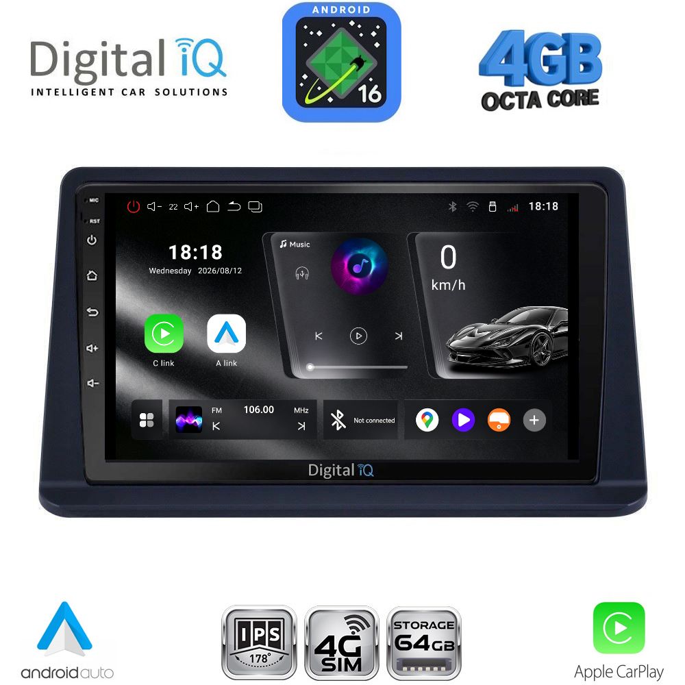 DIGITAL IQ RTG 6445_CPA (9inc) MULTIMEDIA TABLET for MITSUBISHI PAJERO mod. 1999-2006