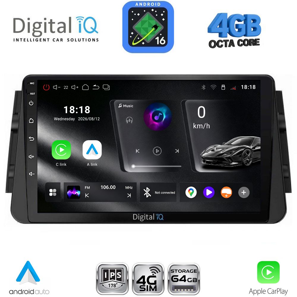 DIGITAL IQ RTG 6460_CPA (9inc) MULTIMEDIA TABLET for NISSAN MICRA mod. 2017-2025