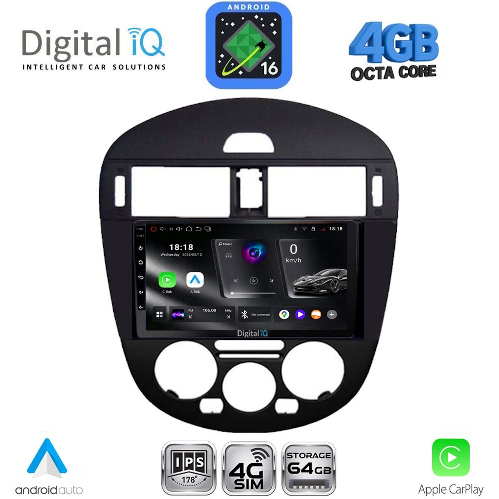 DIGITAL IQ RTG 6470AC_CPA (9inc) MULTIMEDIA TABLET for NISSAN PULSAR mod. 2014-2020 with A/C