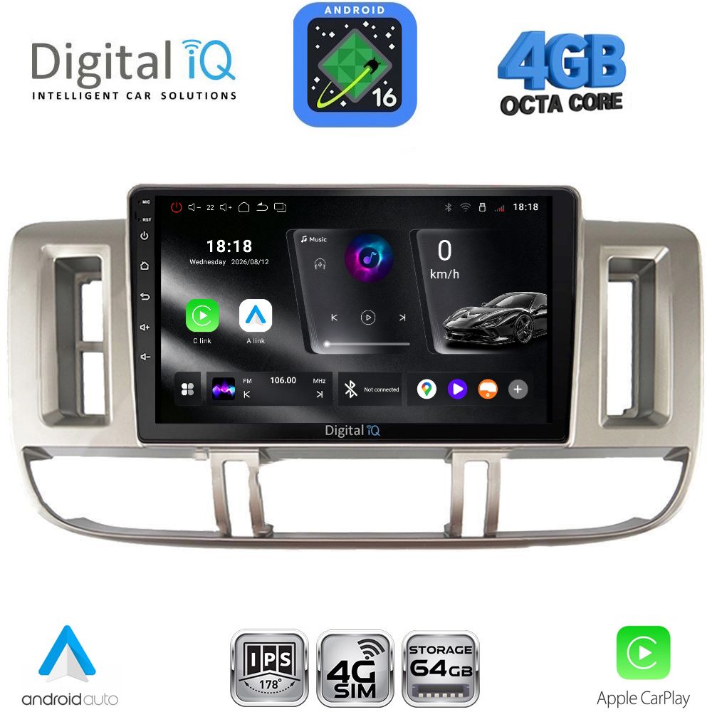 DIGITAL IQ RTG 6474_CPA (9inc) MULTIMEDIA TABLET for NISSAN XTRAIL mod. 2000-2004