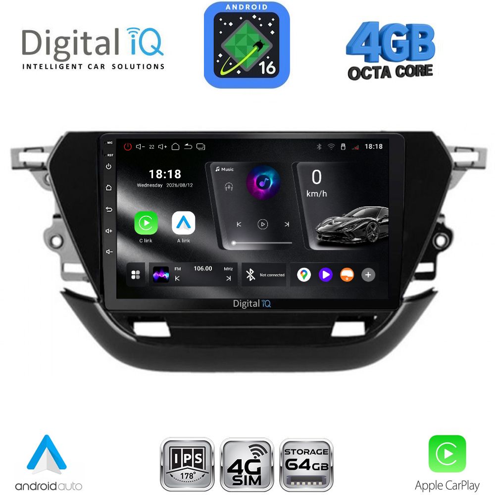 DIGITAL IQ RTG 6487_CPA (9inc) MULTIMEDIA TABLET for OPEL CORSA F mod. 2019-2024