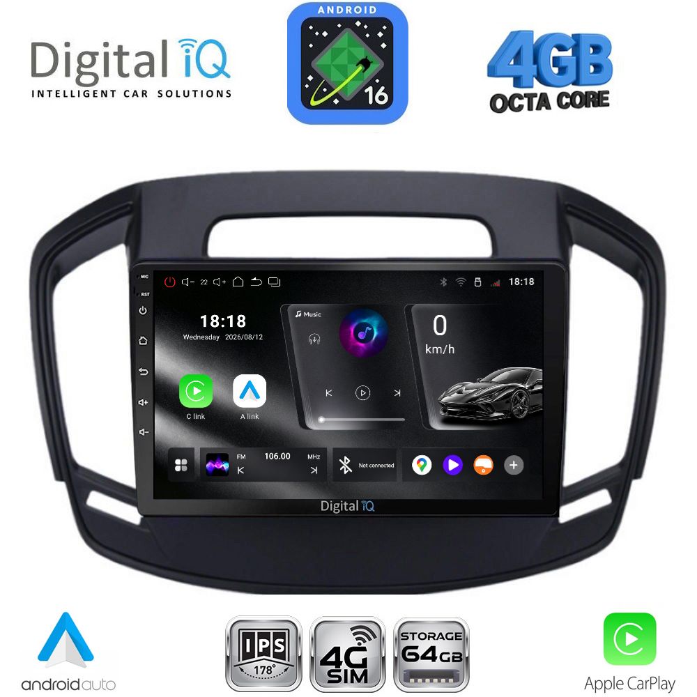 DIGITAL IQ RTG 6492_CPA (9inc) MULTIMEDIA TABLET for OPEL INSIGNIA mod.2014-2017