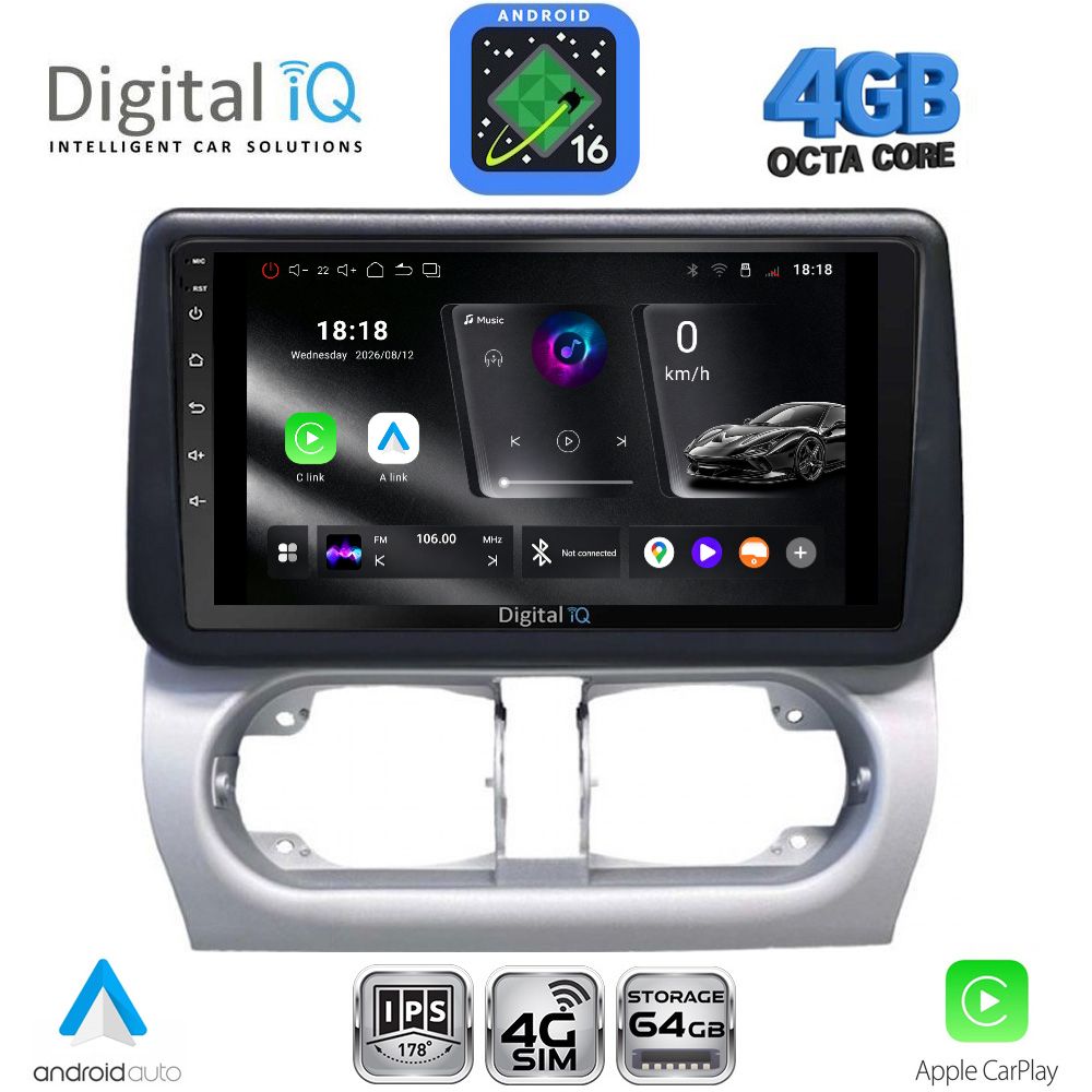 DIGITAL IQ RTG 6500_CPA (9inc) MULTIMEDIA TABLET for OPEL CORSA C mod 2000-2006 - TIGRA mod. 2004-2009