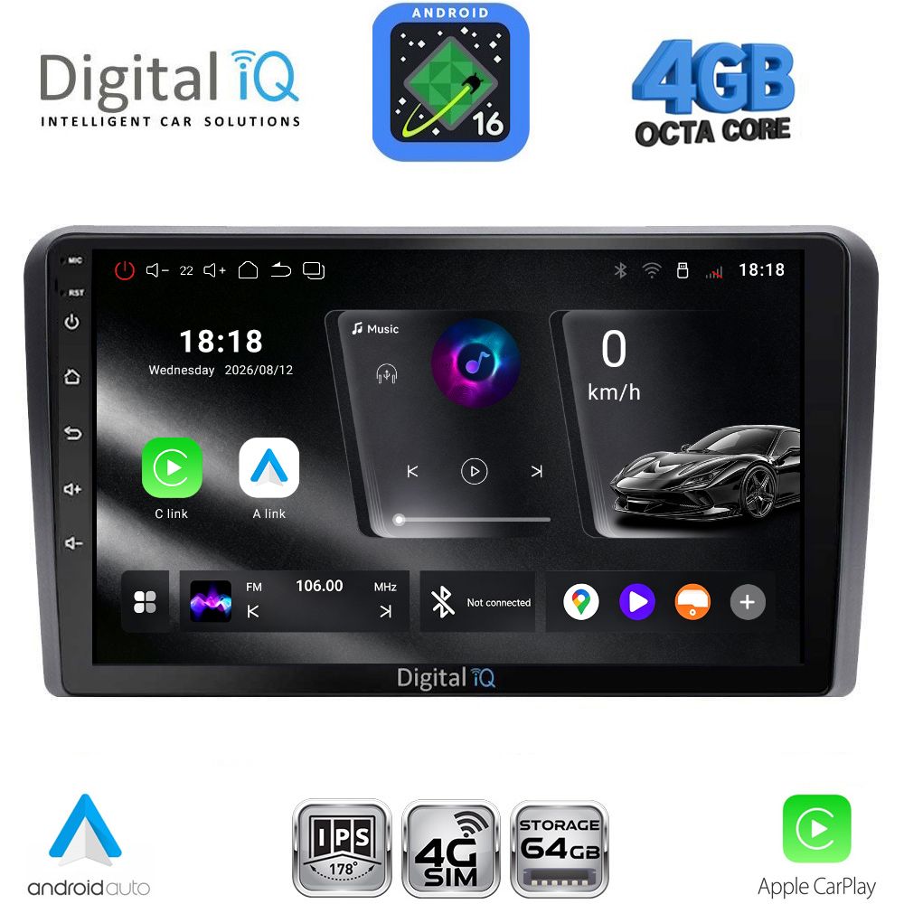 DIGITAL IQ RTG 6510_CPA (9inc) MULTIMEDIA TABLET for CITROEN - PEUGEOT - TOYOTA