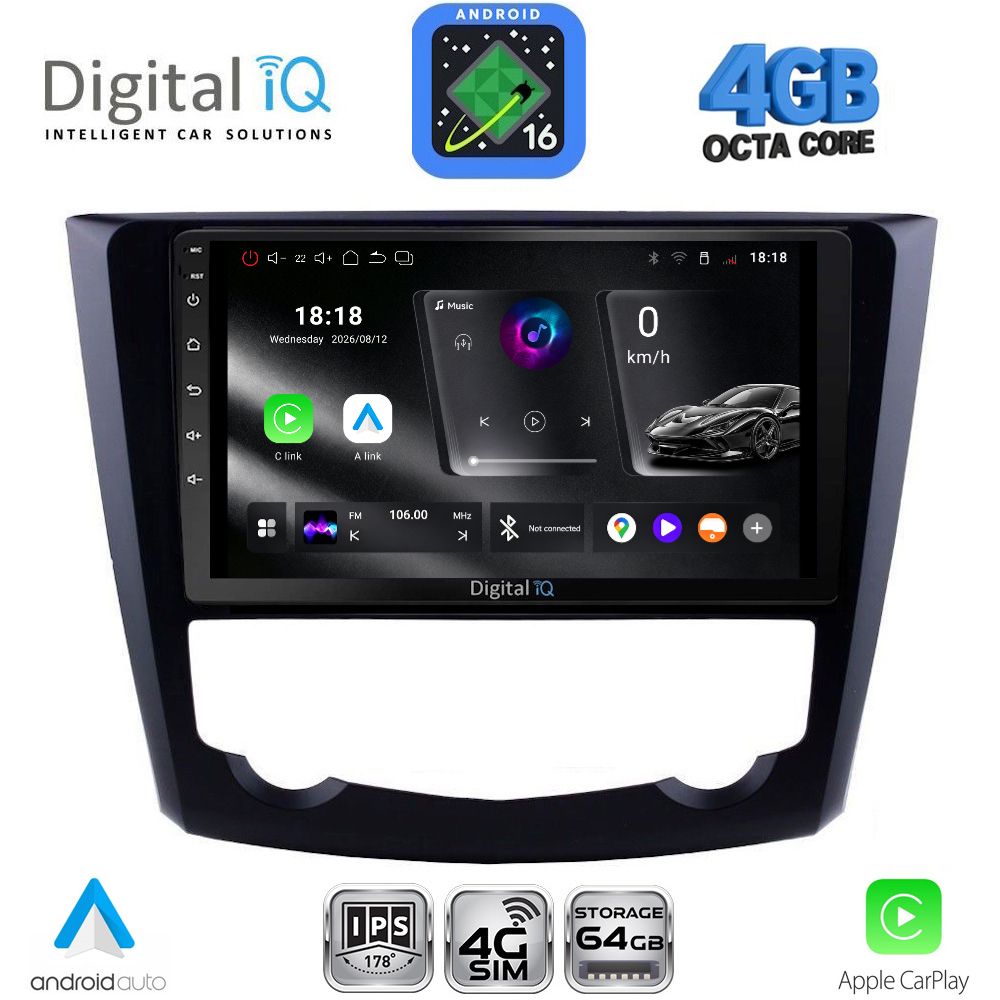 DIGITAL IQ RTG 6549_CPA (9inc) MULTIMEDIA TABLET for RENAULT KADJAR mod. 2015-2025