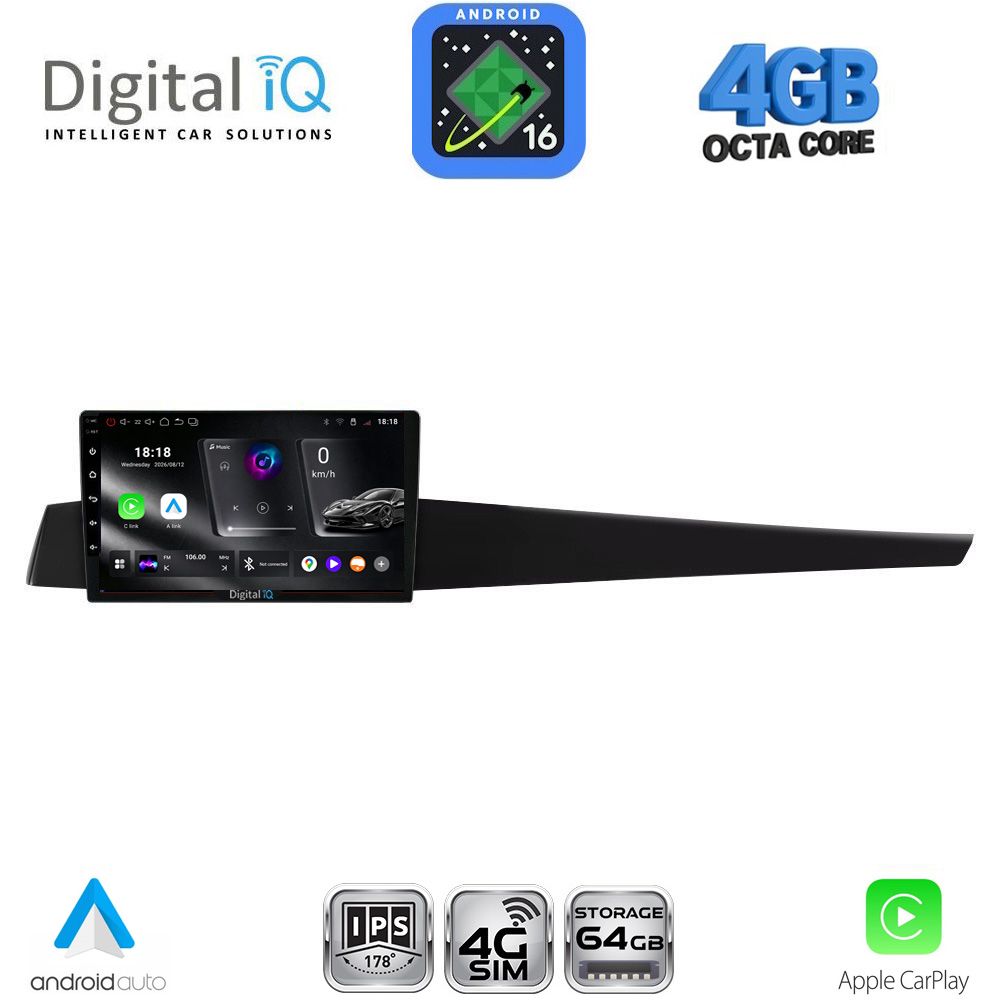 DIGITAL IQ RTG 6552_CPA (10inc) MULTIMEDIA TABLET for RENAULT LAGUNA mod. 2007-2015