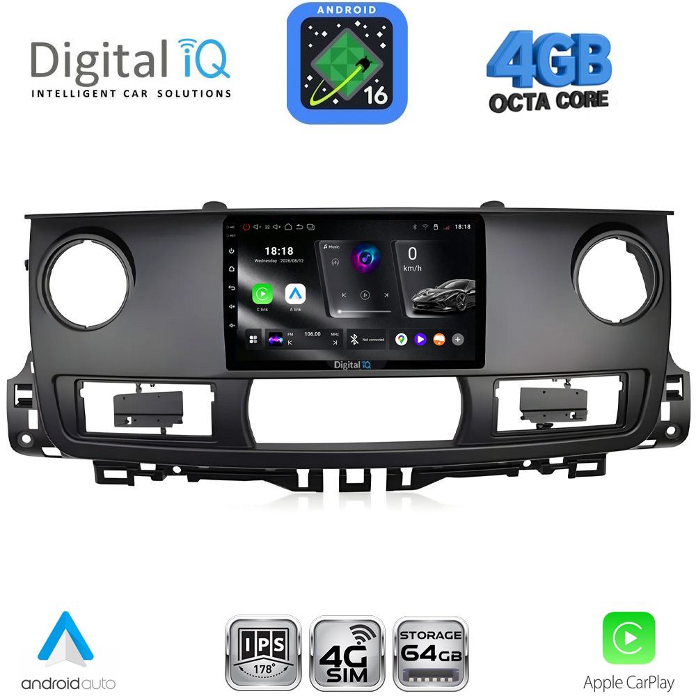 DIGITAL IQ RTG 6554_CPA (10inc) MULTIMEDIA TABLET for RENAULT MASTER mod. 2003-2010