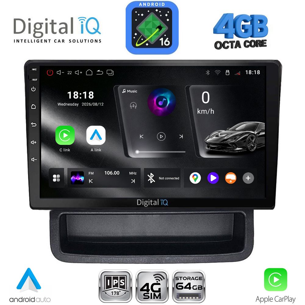 DIGITAL IQ RTG 6558B_CPA (10inc) MULTIMEDIA TABLET for OPEL VIVARO – RENAULT TRAFIC - NISSAN PRIMASTAR mod. 2004-2015
