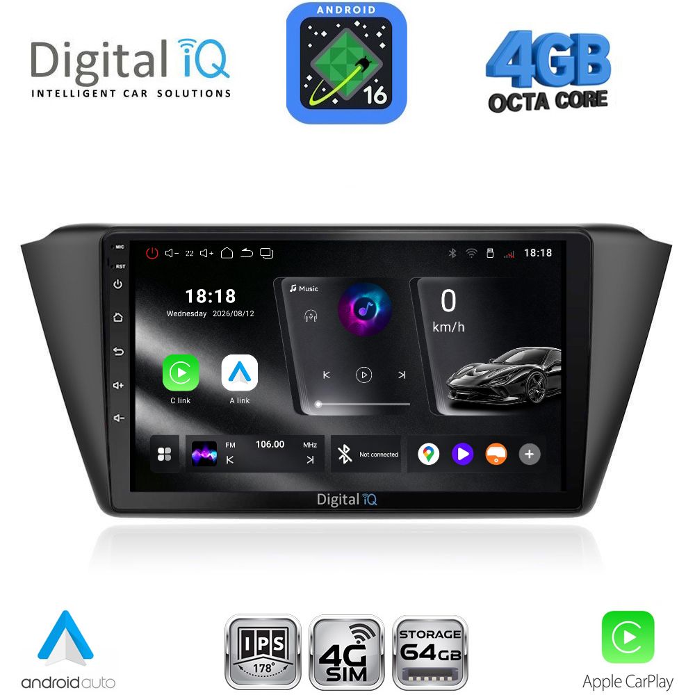 DIGITAL IQ RTG 6582_CPA (9inc) MULTIMEDIA TABLET for SKODA FABIA mod. 2015-2022