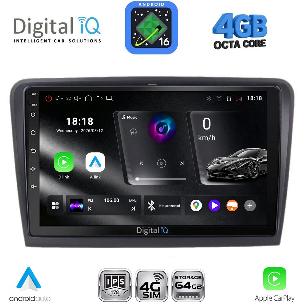 DIGITAL IQ RTG 6604B_CPA (10inc) MULTIMEDIA TABLET for SKODA SUPERB mod. 2008-2015