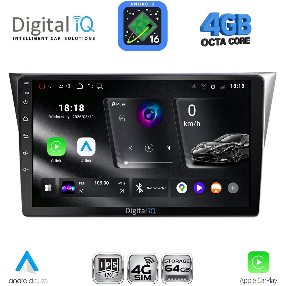 DIGITAL IQ RTG 6659_CPA (9inc) MULTIMEDIA TABLET for SUBARU IMPREZA mod. 2002-2008