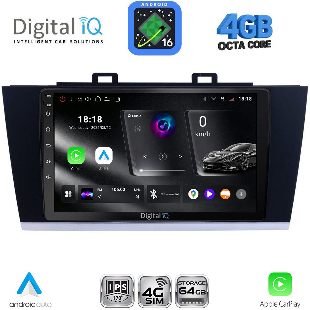 DIGITAL IQ RTG 6668_CPA (9inc) MULTIMEDIA TABLET for SUBARU LEGACY – OUTBACK mod. 2014-2019