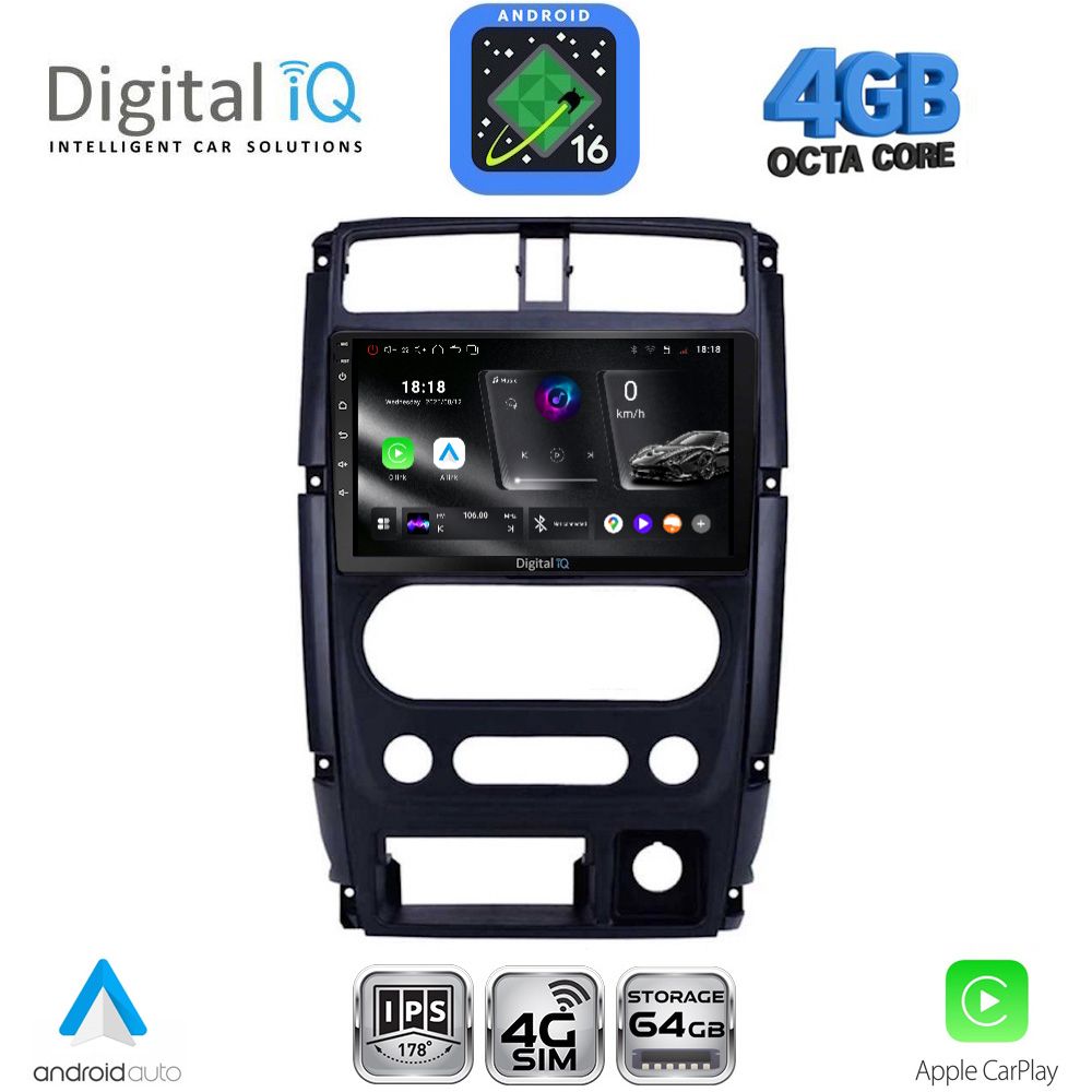 DIGITAL IQ RTG 6678_CPA (9inc) MULTIMEDIA TABLET for SUZUKI JIMNY mod. 2007-2017