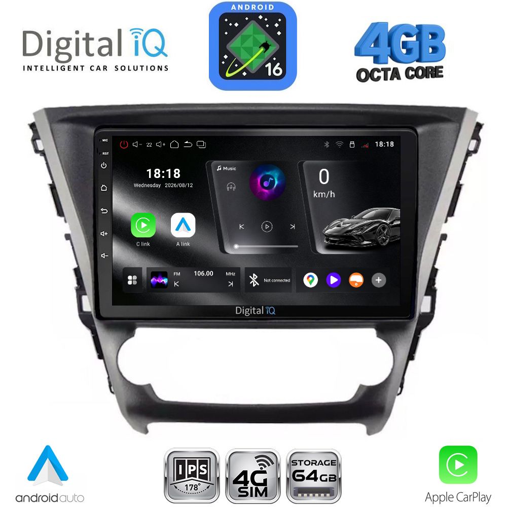 DIGITAL IQ RTG 6706_CPA (10inc) MULTIMEDIA TABLET for TOYOTA AVENSIS mod. 2016-2019
