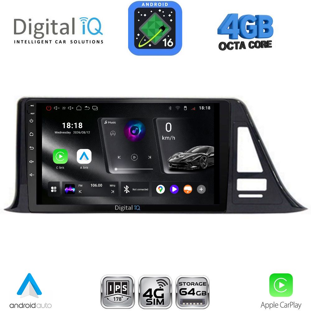 DIGITAL IQ RTG 6709_CPA (9inc) MULTIMEDIA TABLET for TOYOTA CH-R mod. 2017-2023