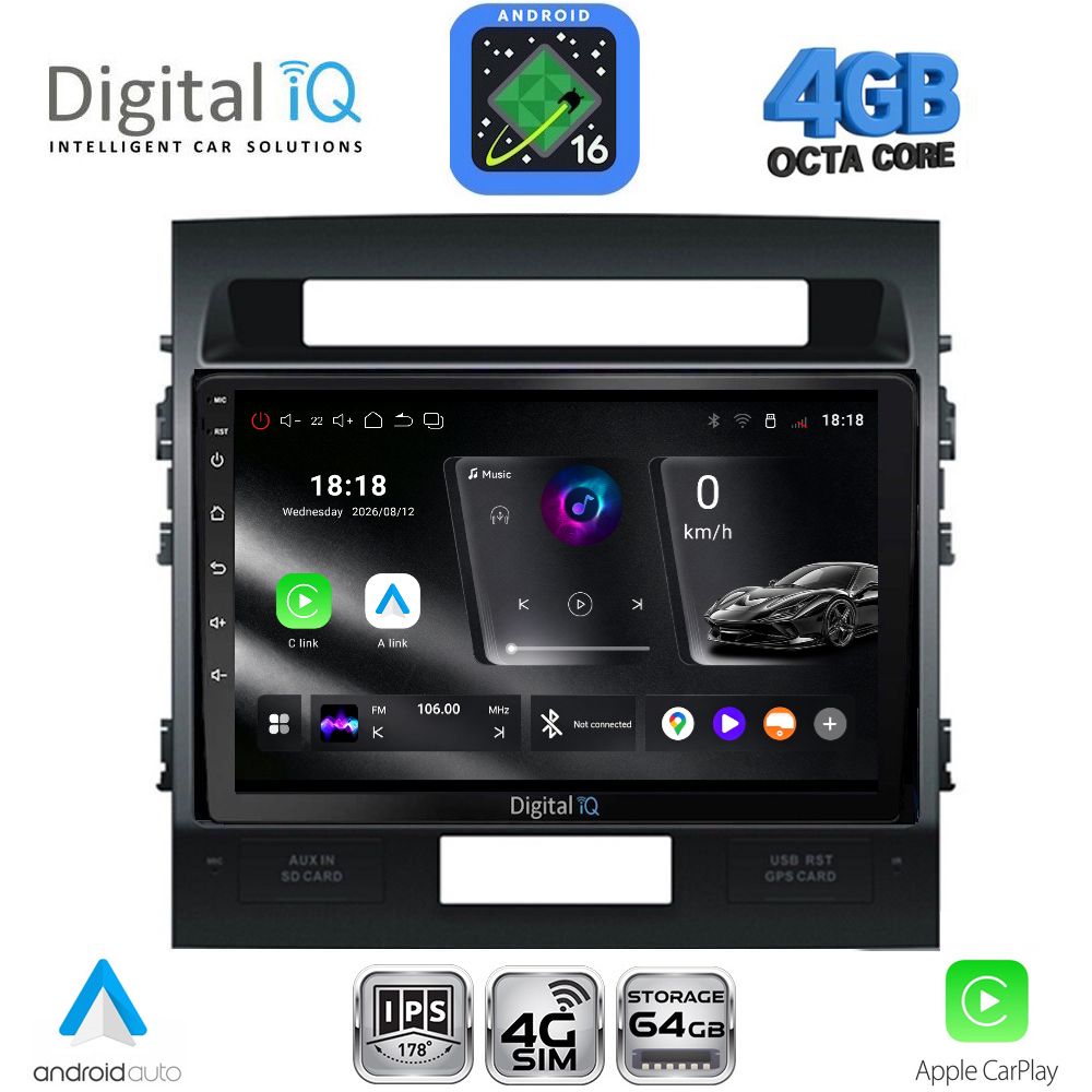 DIGITAL IQ RTG 6724_CPA (10inc) MULTIMEDIA TABLET for TOYOTA LAND CRUISER mod. 2008-2015