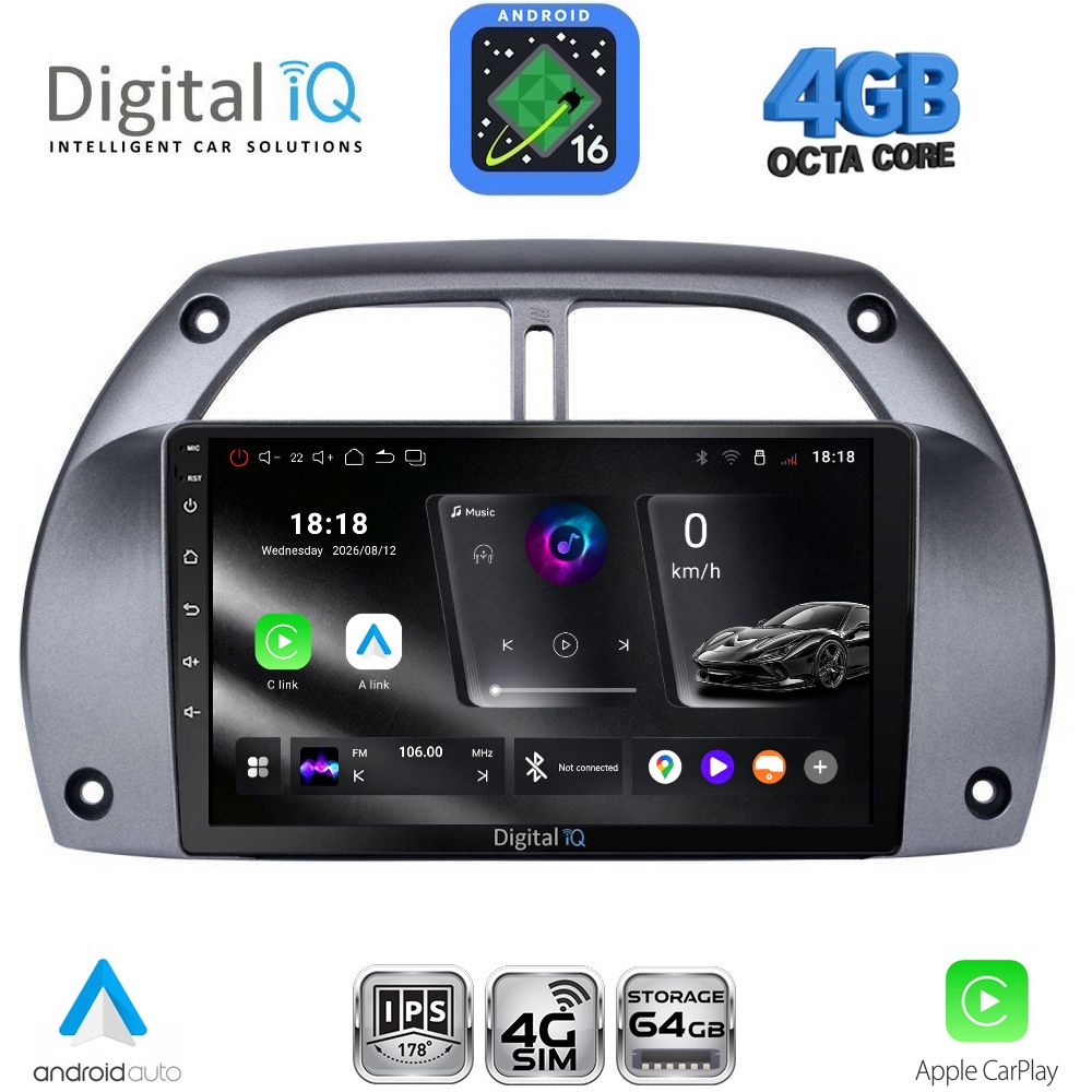 DIGITAL IQ RTG 6730AC_CPA (9inc) MULTIMEDIA TABLET for TOYOTA RAV 4 mod. 2000-2006 with A/C