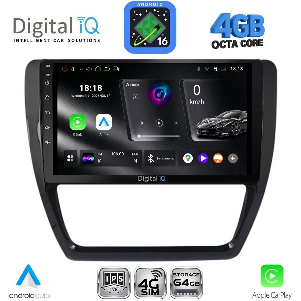 DIGITAL IQ RTG 6741_CPA (10inc) MULTIMEDIA TABLET for VW JETTA mod. 2010-2016