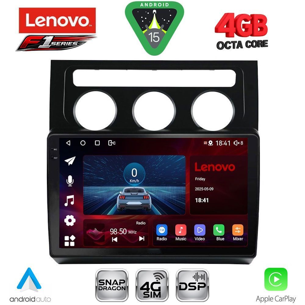 LENOVO SSQ 9767CL_CPA (10inc) MULTIMEDIA TABLET for VW TOURAN mod. 2003-2010 with CLIMA