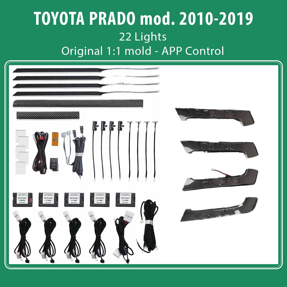 DIQ AMBIENT TOYOTA PRADO (J150) mod. 2010-2019 (Digital iQ Ambient Light for Toyota PRADO mod. 2010-2019 with 22 Lights)