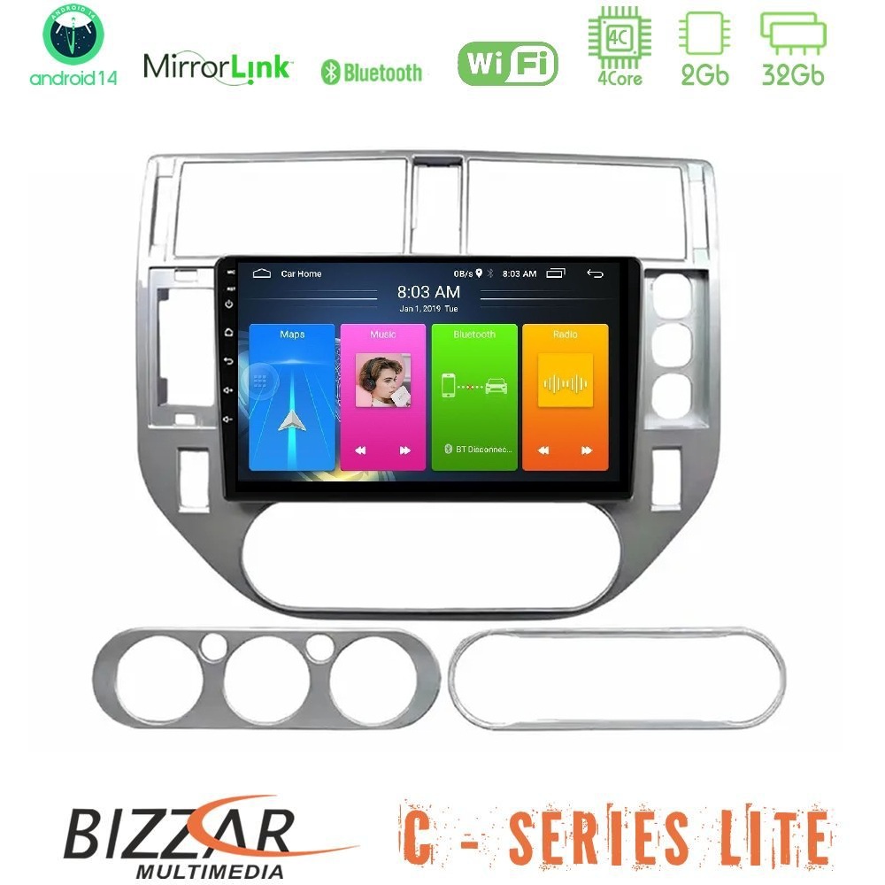 Bizzar C Series Lite 4Core Android14 2+32GB Ford C-Max 2003-2010 | Kuga 2008-2012 Navigation Multimedia Tablet 9"