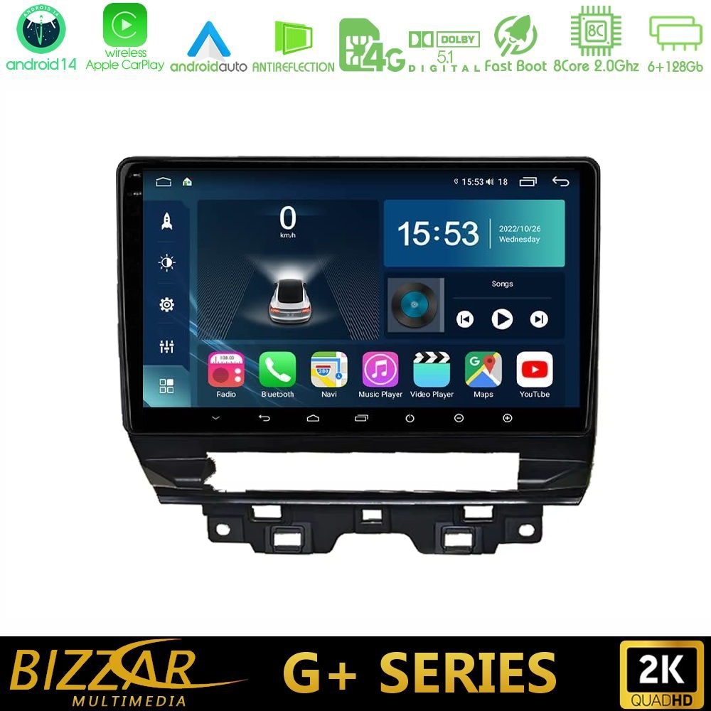 Bizzar G+ Series Renault Trafic 2022-> 8core Android14 6+128GB Navigation Multimedia Tablet 10"