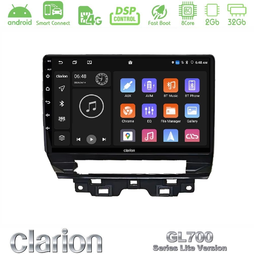 Clarion GL700 Lite Series 8Core Android ClarionOS 2+32GB Renault Trafic 2022-> Navigation Multimedia Tablet 10" Με Carplay & Android Auto