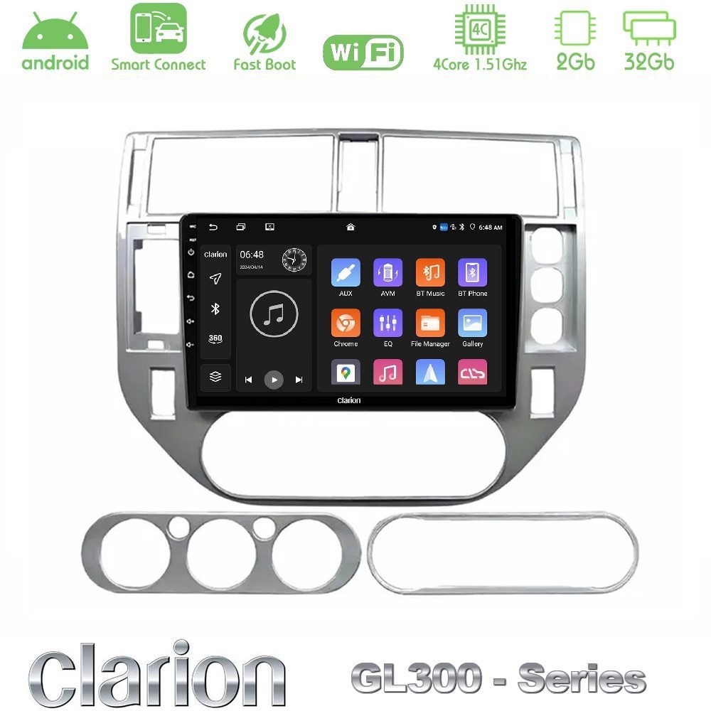 Clarion GL300 Series 4Core Android ClarionOS 2+32GB Ford C-Max 2003-2010 | Kuga 2008-2012 Navigation Multimedia Tablet 9" Με Carplay & Android Auto