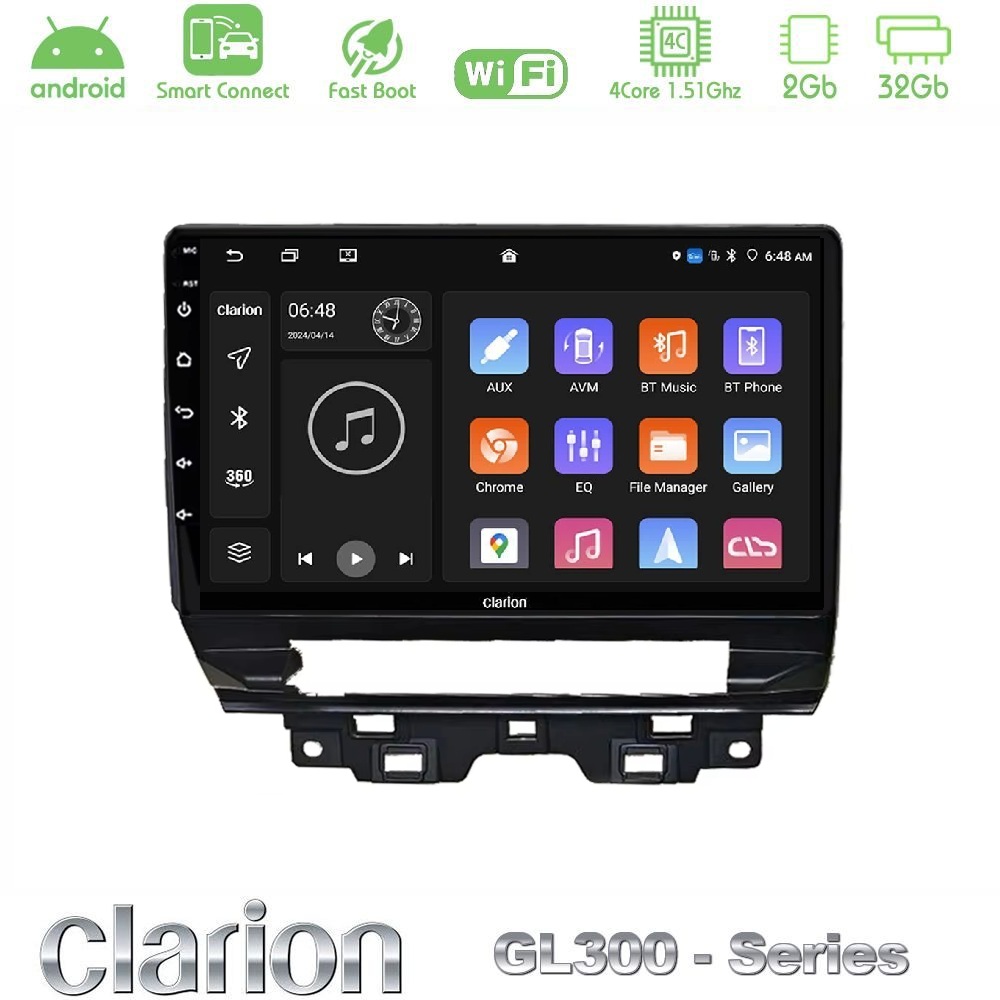 Clarion GL300 Series 4Core Android ClarionOS 2+32GB Renault Trafic 2022-> Navigation Multimedia Tablet 10" Με Carplay & Android Auto