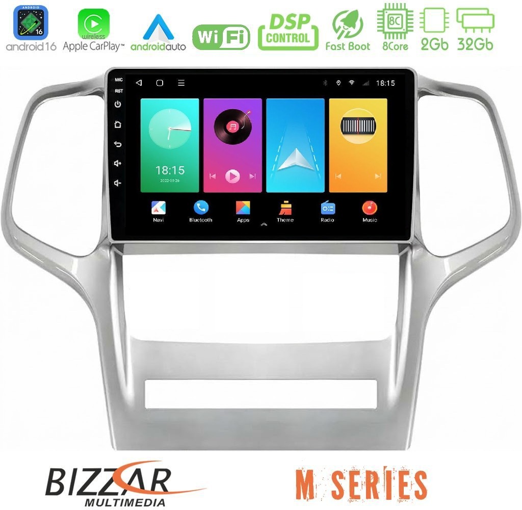 Bizzar M Series 8Core Android16 2+32GB Jeep Grand Cherokee 2011-2013 Navigation Multimedia Tablet 9"