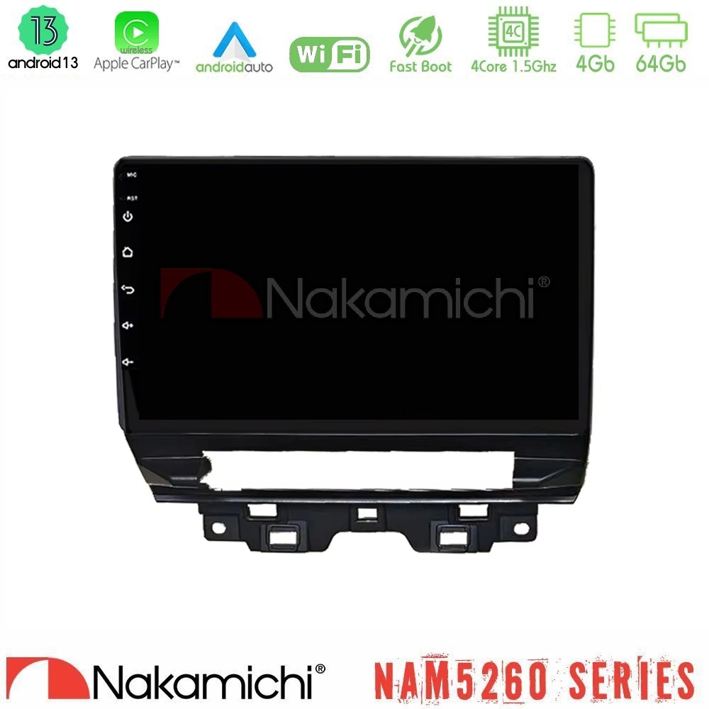 Nakamichi NAM5260 Series 4Core Android13 4+64GB Renault Trafic 2022-> Navigation Multimedia Tablet 10" Με Carplay & Android Auto