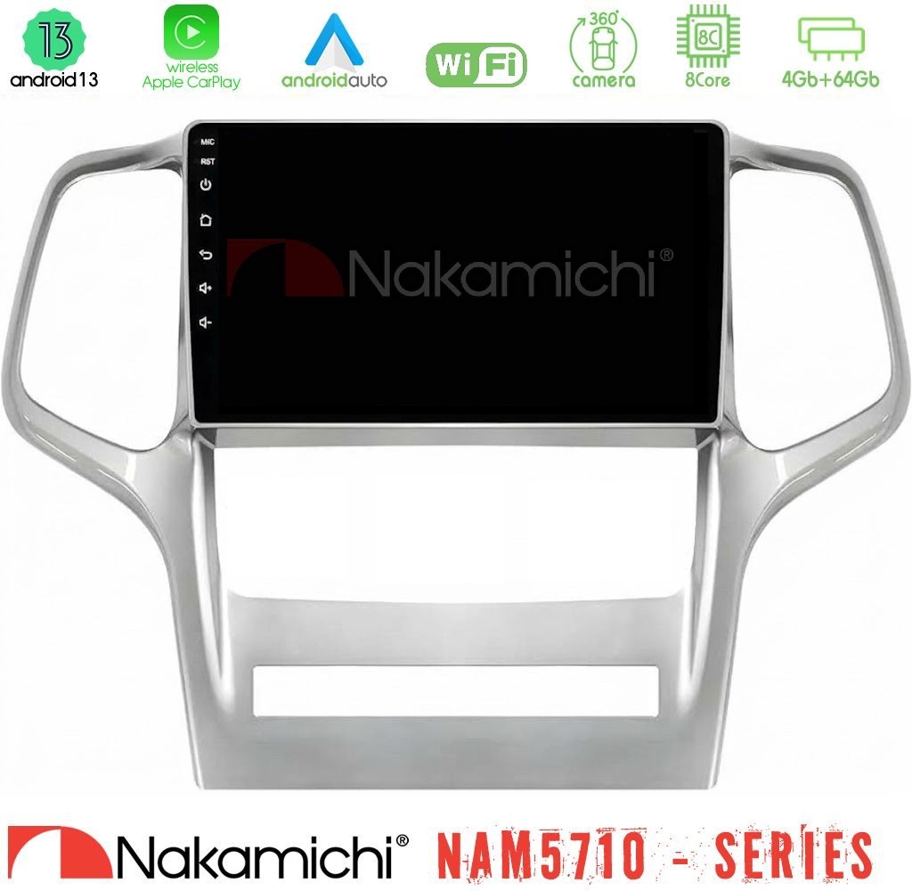 Nakamichi NAM5710 Series 8Core Android13 4+64GB  Jeep Grand Cherokee 2011-2013 Navigation Multimedia Tablet 9"