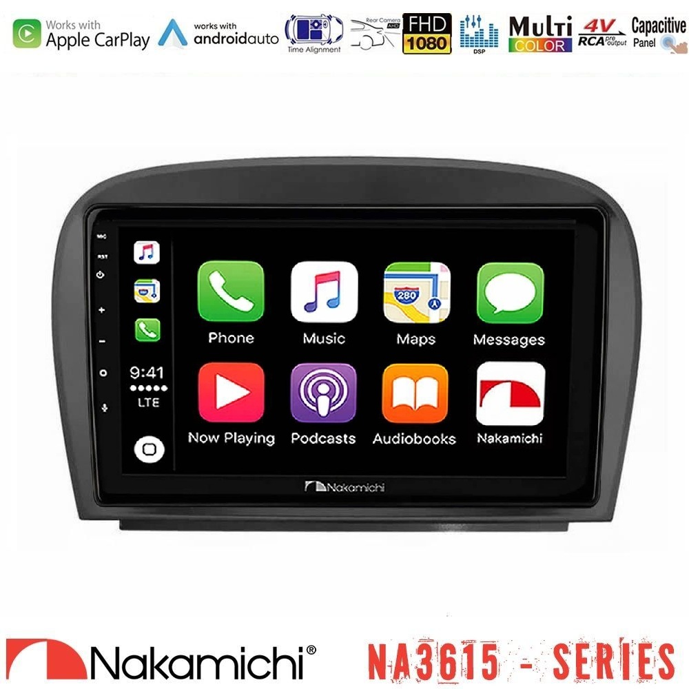 Nakamichi NA3615 Series Με Wireless Carplay & Android Auto Mercedes SL Class 2005-2011 Media Station Tablet 9"