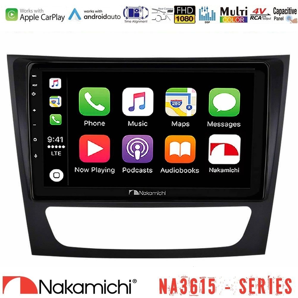 Nakamichi NA3615 Series Με Wireless Carplay & Android Auto Mercedes E Class / CLS Class Media Station Tablet 9"