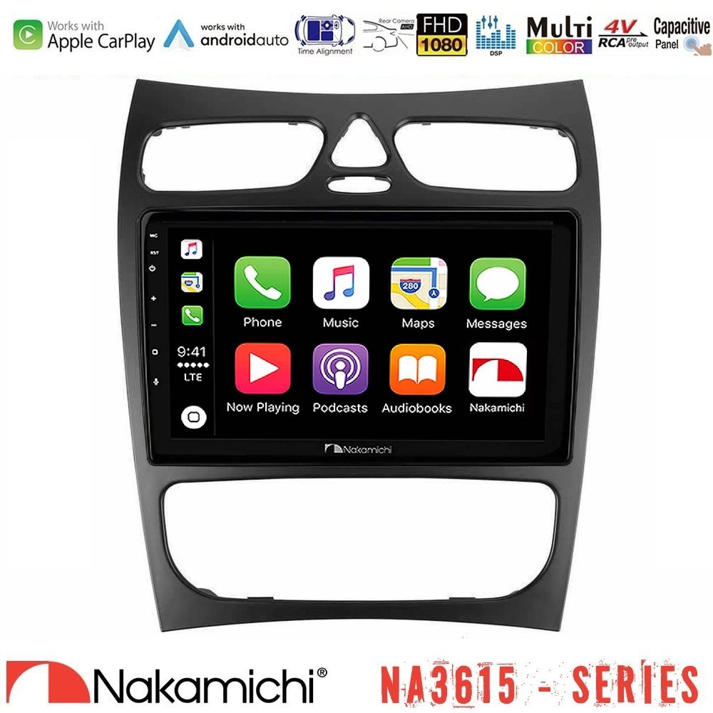 Nakamichi NA3615 Series Με Wireless Carplay & Android Auto Mercedes CLK Class W209 2000-2004 Media Station Tablet 9"