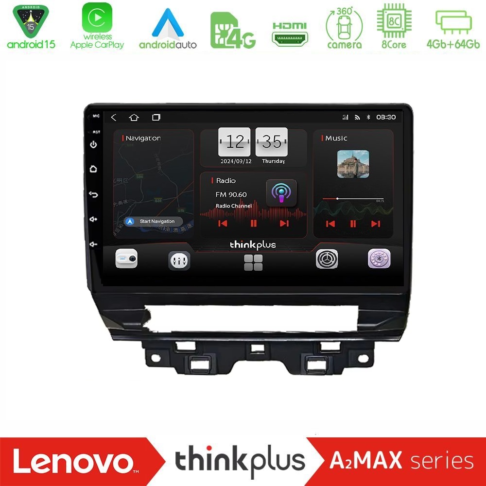 Lenovo Thinkplus A2MAX Series 8Core Android15 4+64GB Renault Trafic 2022-> Navigation Multimedia Tablet 10"