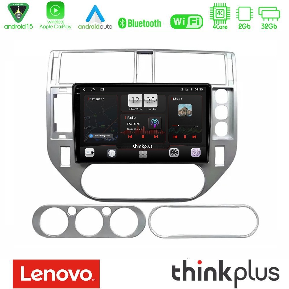 Lenovo Thinkplus Series 4Core Android15 2+32GB Ford C-Max 2003-2010 | Kuga 2008-2012 Navigation Multimedia Tablet 9" Με Carplay & Android Auto