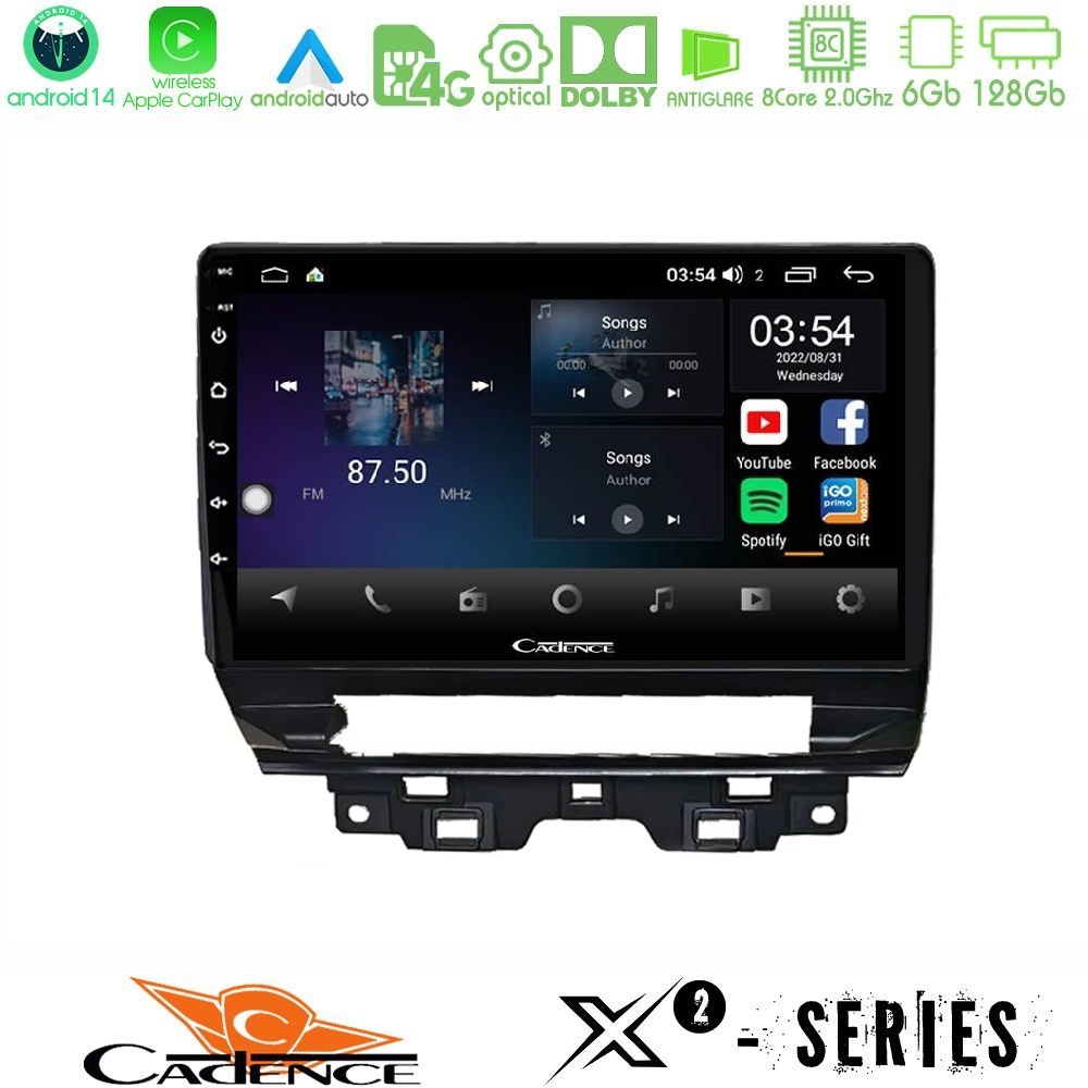 Cadence X2 Series 8Core Android14 6+128GB Renault Trafic 2022-> Navigation Multimedia Tablet 10"