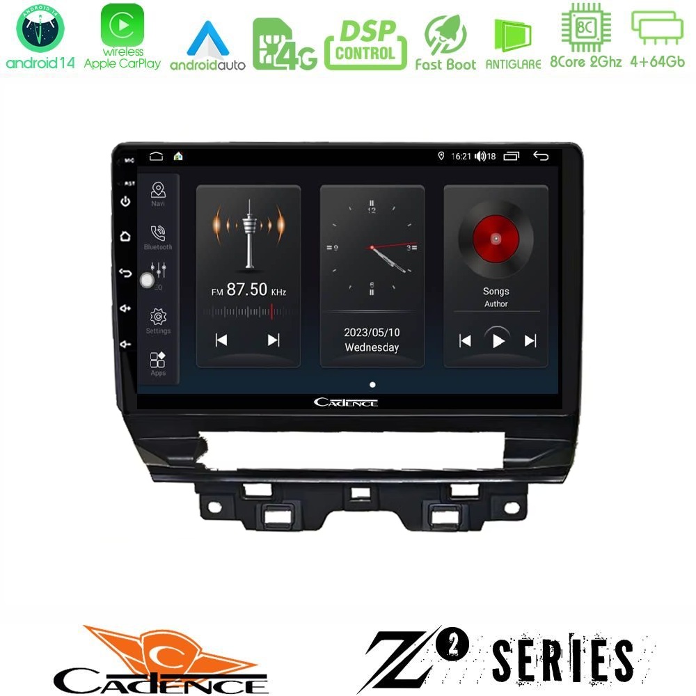Cadence Z2 Series 8Core Android14 4+64GB Renault Trafic 2022-> Navigation Multimedia Tablet 10" Με Carplay & Android Auto
